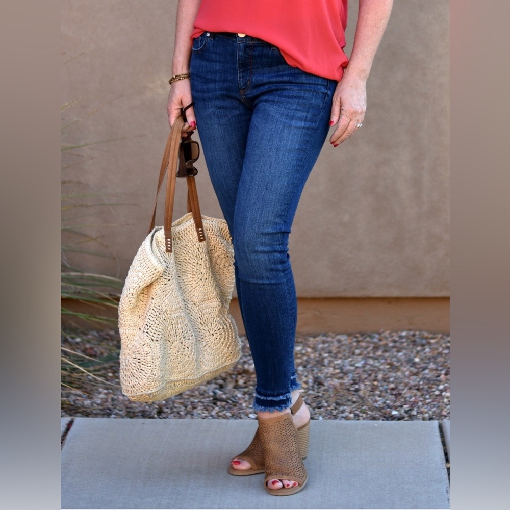 LOFT Modern Skinny Jeans - Double Ankle Fray